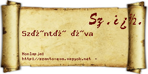 Szántó Éva névjegykártya